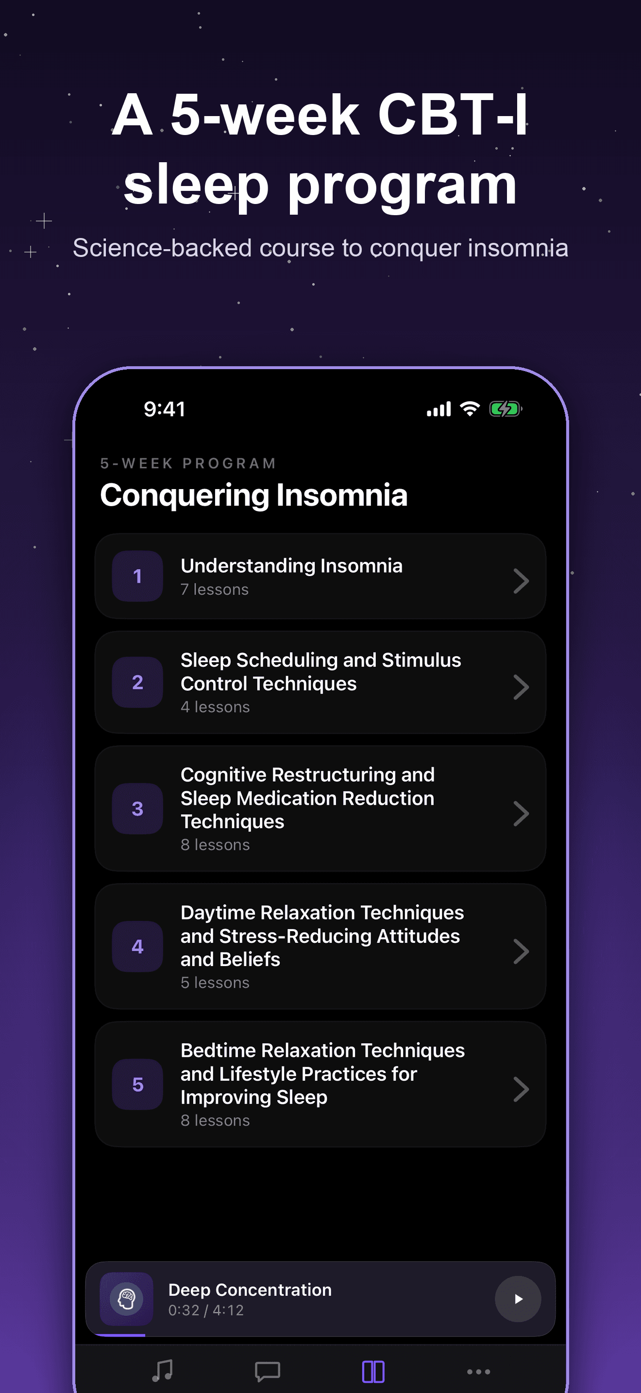 SleepCBT: Sleep Sounds & CBT-I screenshot