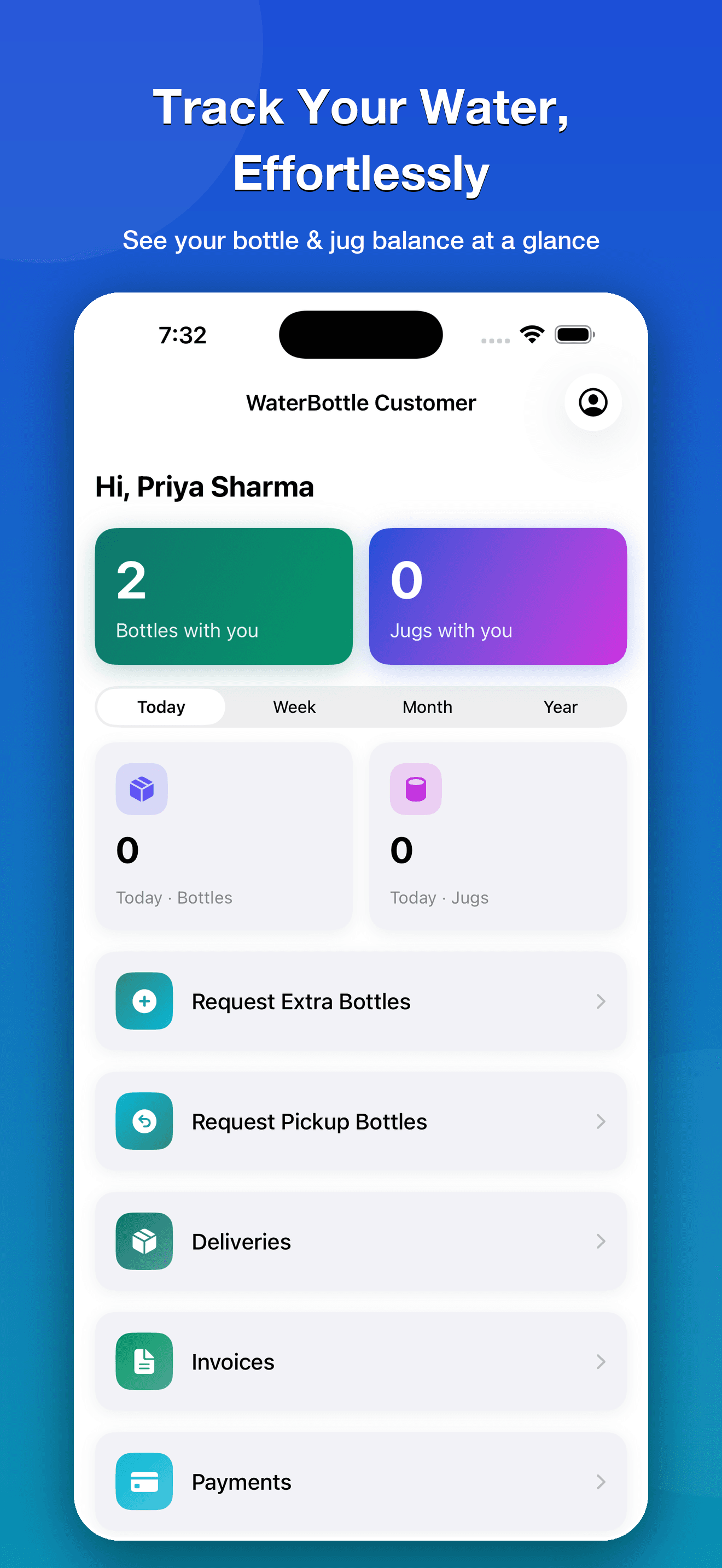 WaterBottle: Delivery Management screenshot