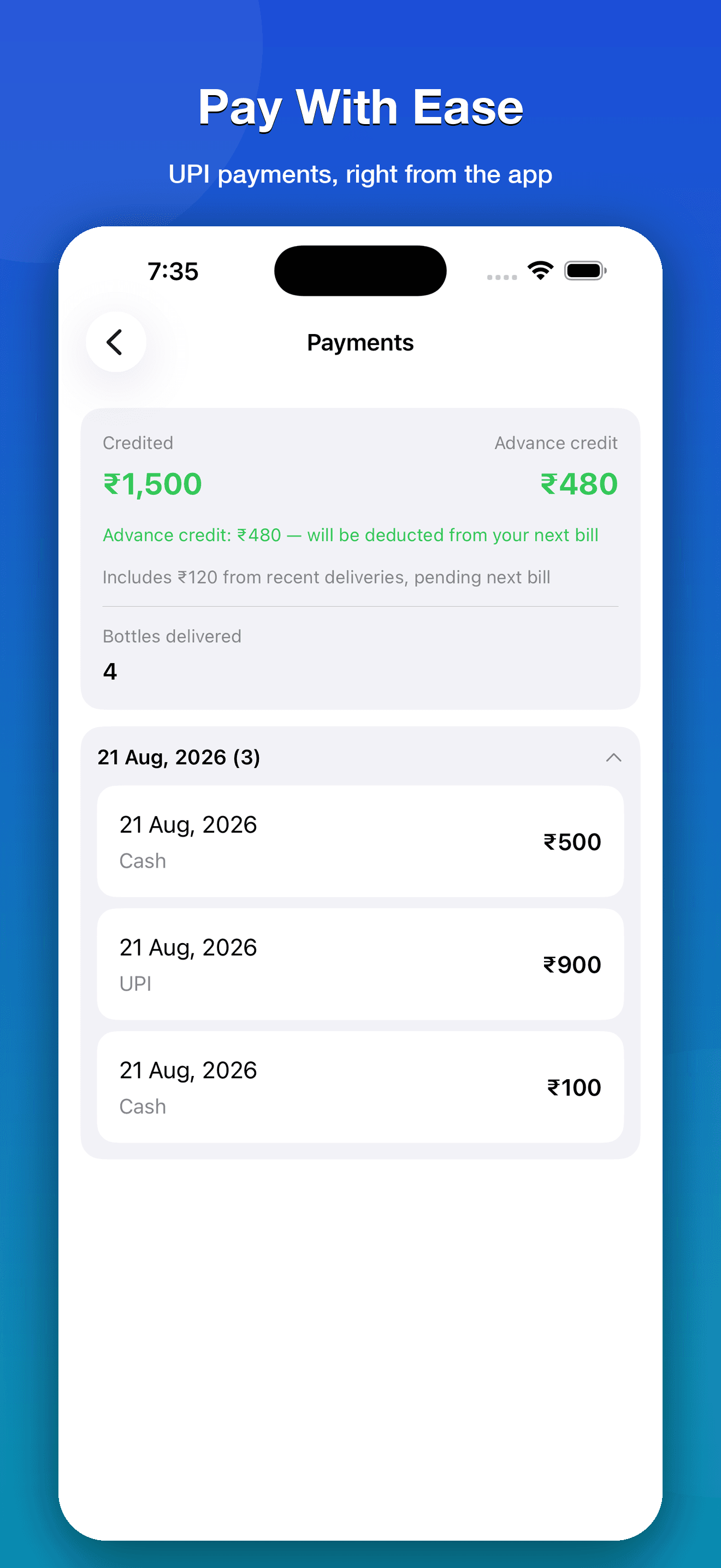 WaterBottle: Delivery Management screenshot