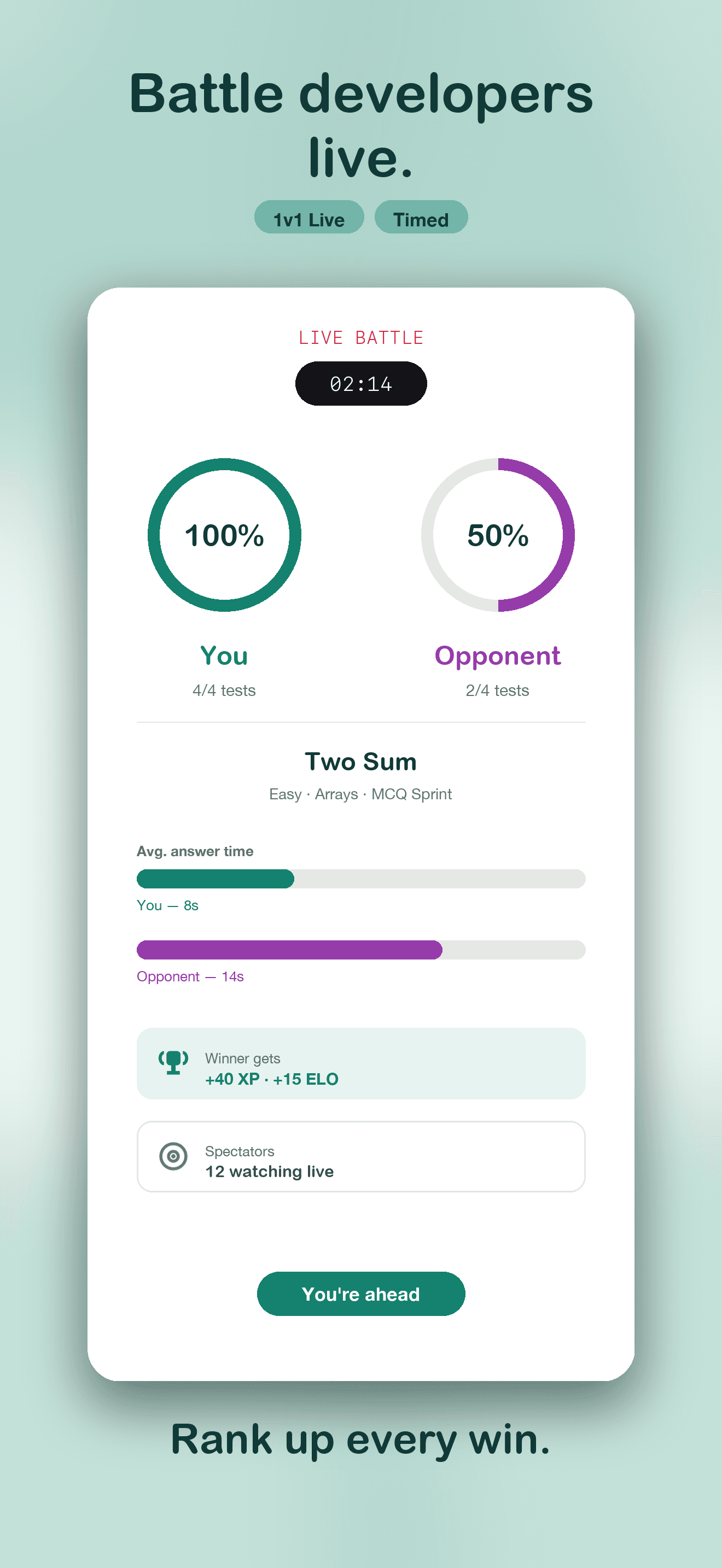 DevBattel: Code Interview Duel screenshot